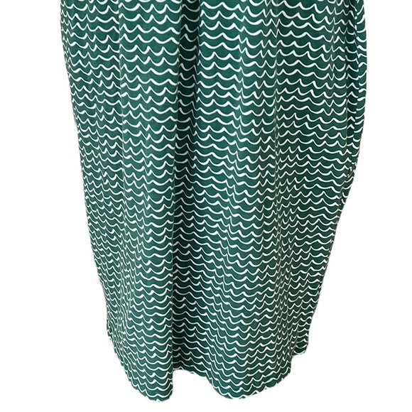 Boden Green Pink Wavy Striped Knit Day Dress - 8 - Picture 5 of 14